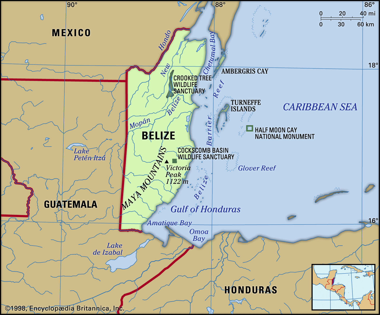 Belize | History, Capital, Language, Map, Flag, & Facts | Britannica